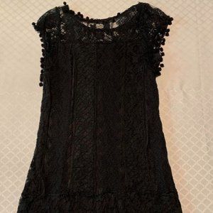 Size Medium Vesidos Black Lace Dress